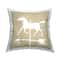 Stupell Industries Trotting Horse Weathervane Compass Silhouette Throw Pillow, 18" x 18"